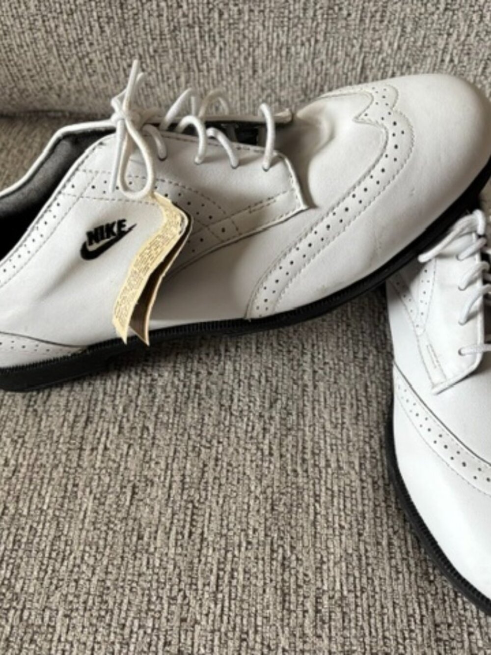 Nike Vintage Mens Leather Wingtip Saddle Golf Shoes NWT New Old Stock 9